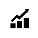 growth chart and arrow